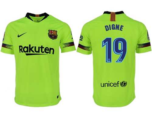 Barcelona #19 Digne Away Soccer Club Jersey