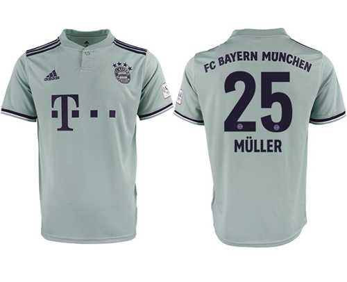 Bayern Munchen #25 Muller Away Soccer Club Jersey