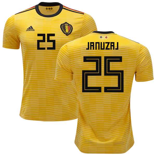 Belgium #25 Januzaj Away Kid Soccer Country Jersey