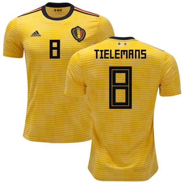 Belgium #8 Tielemans Away Soccer Country Jersey
