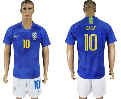 Brazil #10 Kaka Away Soccer Country Jersey