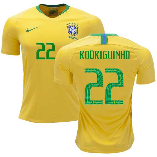 Brazil #22 Rodriguinho Home Soccer Country Jersey