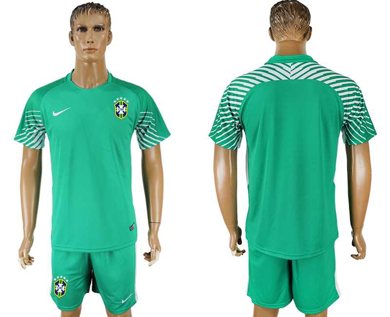 Brazil Green Goalkeeper 2018 FIFA World Cup Soccer Jersey