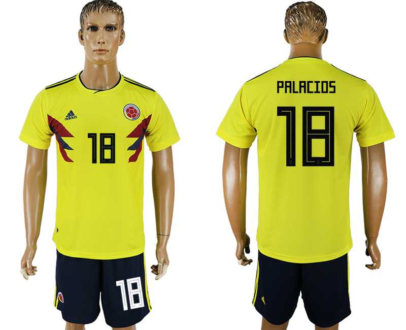 Colombia #18 PALACIOS Home 2018 FIFA World Cup Soccer Jersey