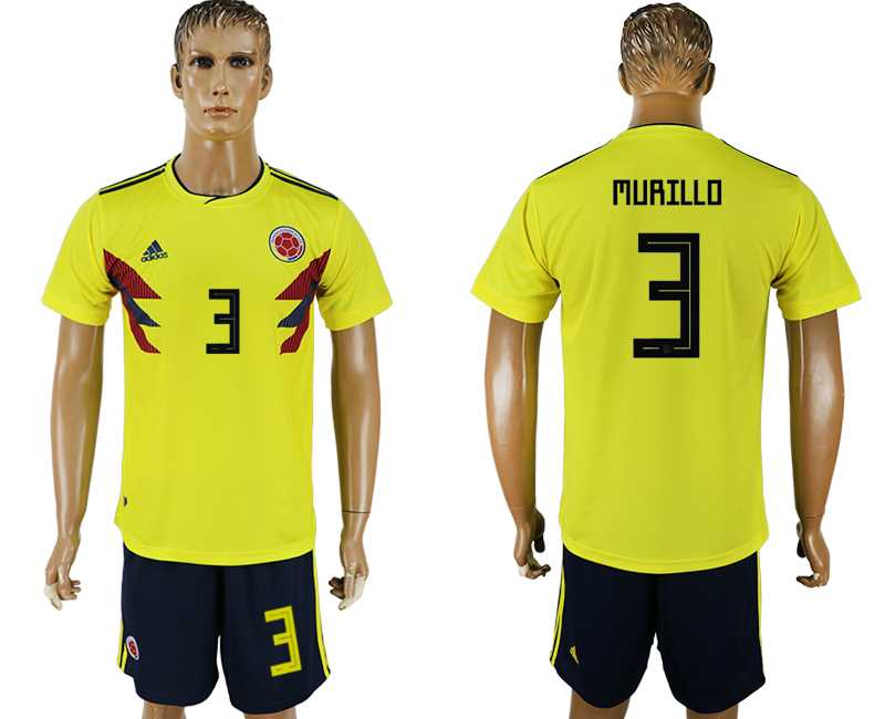 Colombia #3 MURILLO Home 2018 FIFA World Cup Soccer Jersey