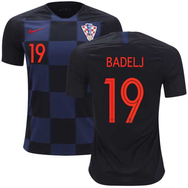 Croatia #19 Badelj Away Soccer Country Jersey
