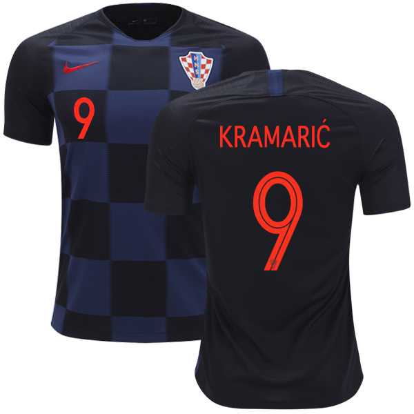 Croatia #9 Kramaric Away Soccer Country Jersey