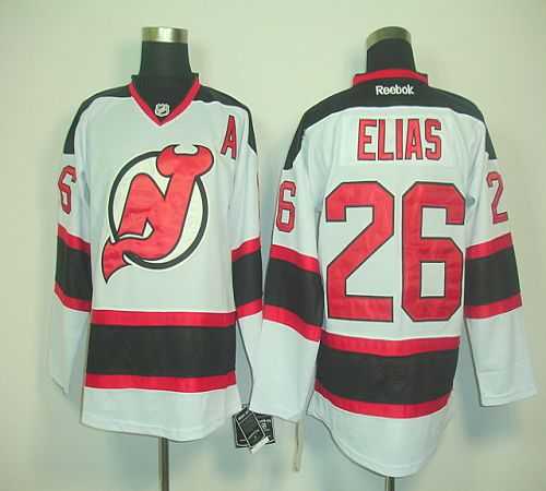Devils #26 Patrik Elias White Road Stitched NHL