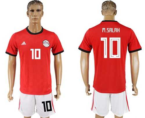 Egypt #10 M.Salah Red Home Soccer Country Jersey
