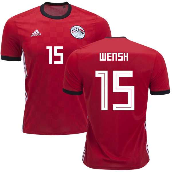 Egypt #15 Wensh Red Home Soccer Country Jersey