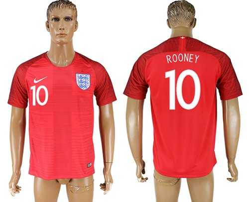 England #10 Rooney Away Soccer Country Jersey