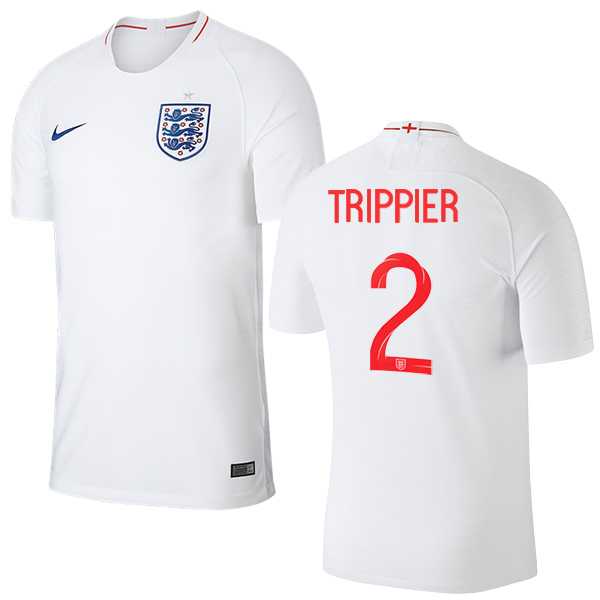 England #2 Trippier Home Thai Version Soccer Country Jersey