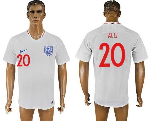 England #20 ALLI Home Thai Version Soccer Country Jersey