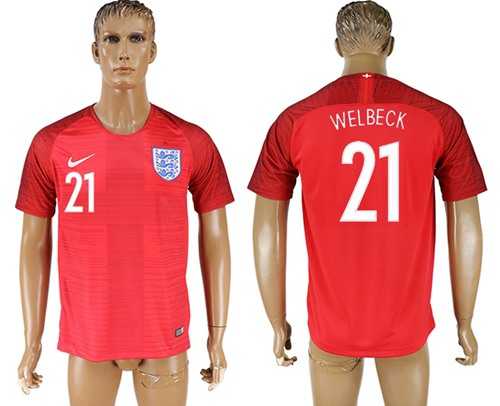 England #21 Welbeck Away Soccer Country Jersey