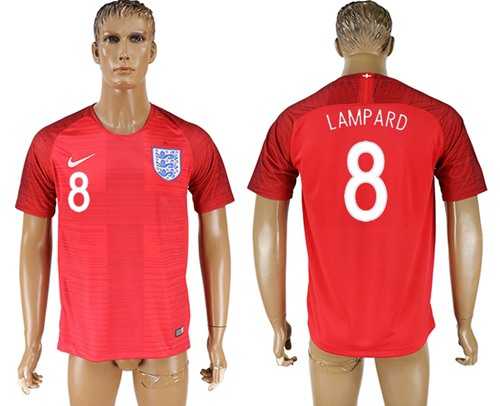 England #8 Lampard Away Soccer Country Jersey