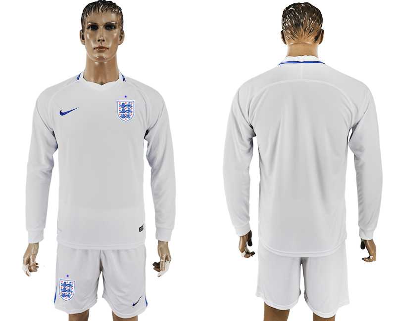 England Goalkeeper Home 2018 FIFA World Cup Long Sleeve Soccer Jersey