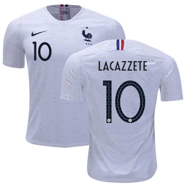France #10 Lacazzete Away Soccer Country Jersey
