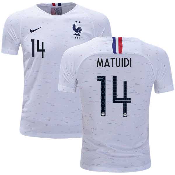 France #14 Matuidi Away Kid Soccer Country Jersey