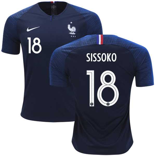 France #18 Sissoko Home Soccer Country Jersey