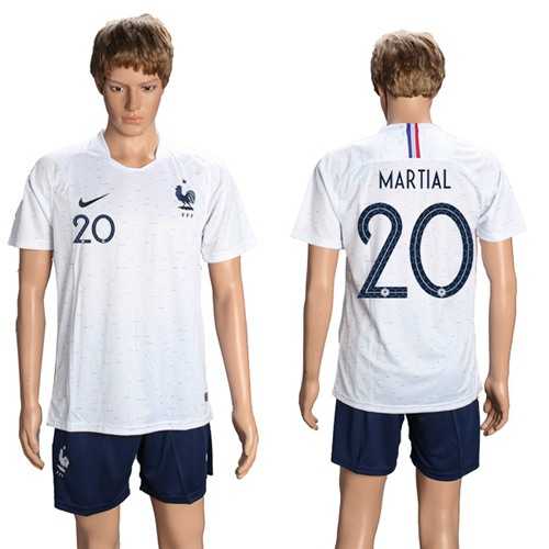 France #20 Martial Away Soccer Country Jersey