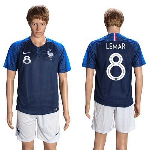 France #8 Lemar Home Soccer Country Jersey