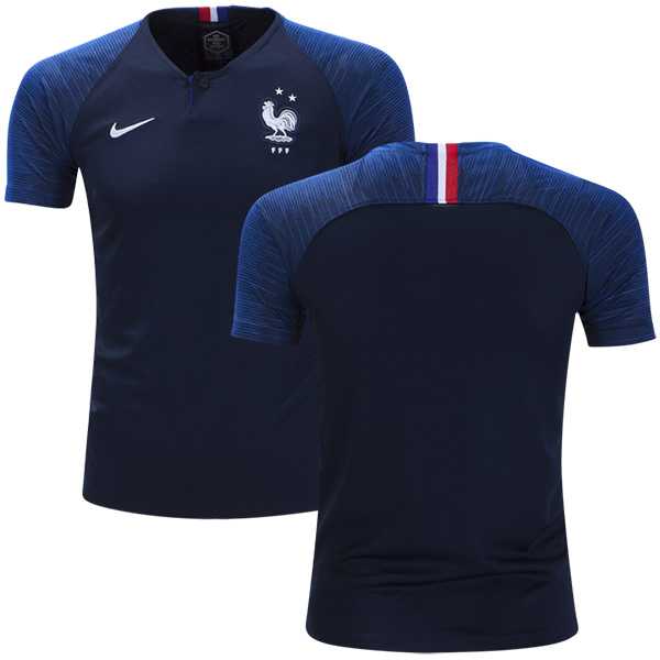 France Blank Home Kid Soccer Country Jersey