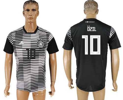 Germany #10 Ozil Black Soccer Country Jersey
