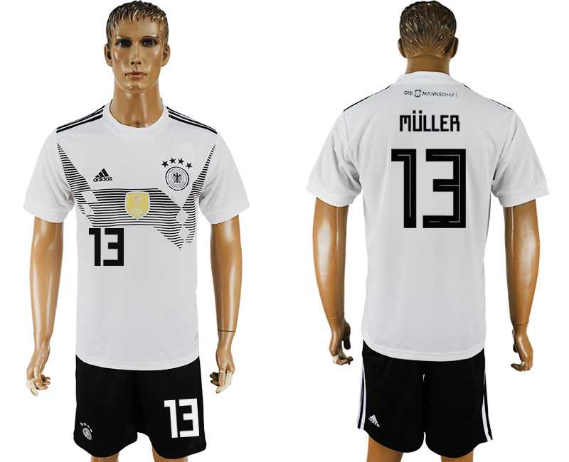 Germany #13 MULLER Home 2018 FIFA World Cup Soccer Jersey