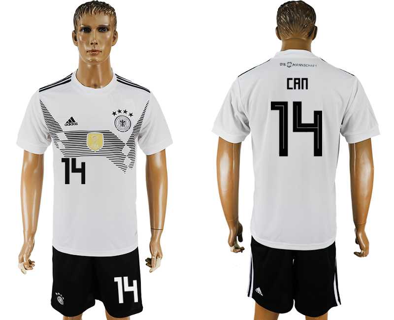 Germany #14 CAN Home 2018 FIFA World Cup Soccer Jersey