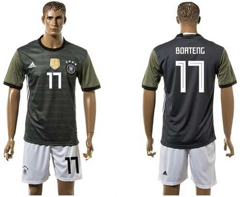 Germany #17 Boateng Away Soccer Country Jersey