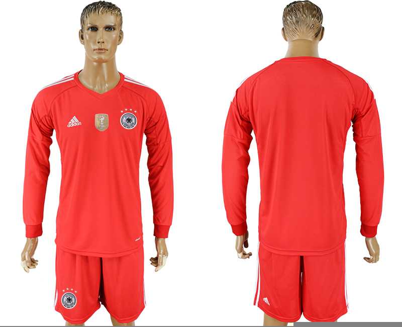 Germany Red Goalkeeper 2018 FIFA World Cup Long Sleeve Soccer Jersey
