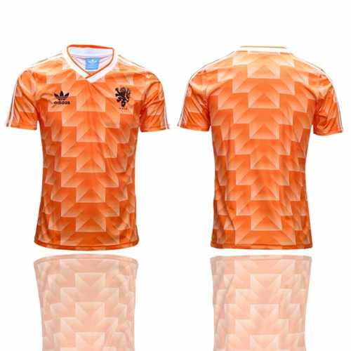 Holland Blank Orange Throwback Soccer Country Jersey