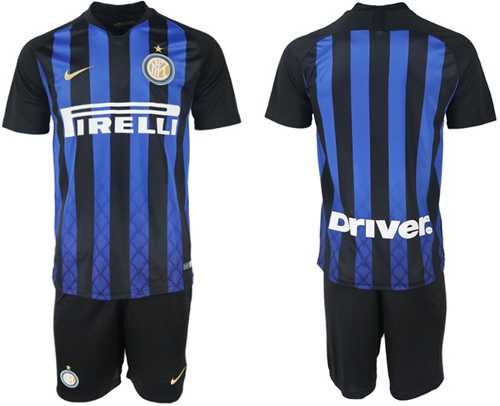 Inter Milan Blank Home Soccer Club Jersey