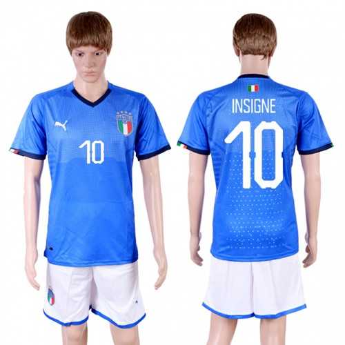 Italy #10 Insigne Home Soccer Country Jersey
