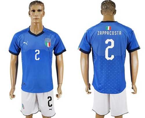 Italy #2 Zappacosta Home Soccer Country Jersey