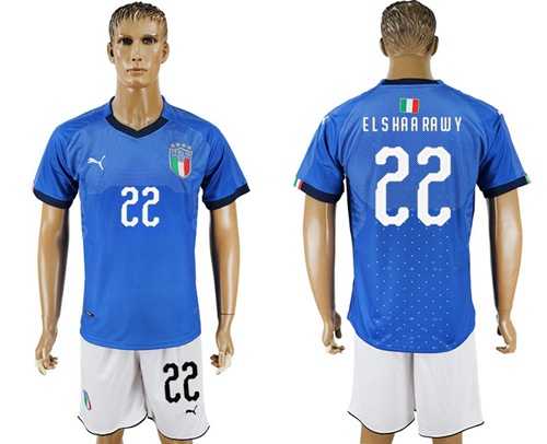 Italy #22 Elshaa Rawy Home Soccer Country Jersey