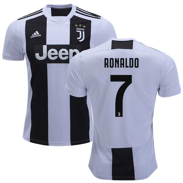 Juventus #7 Cristiano Ronaldo Home Soccer Club Jersey