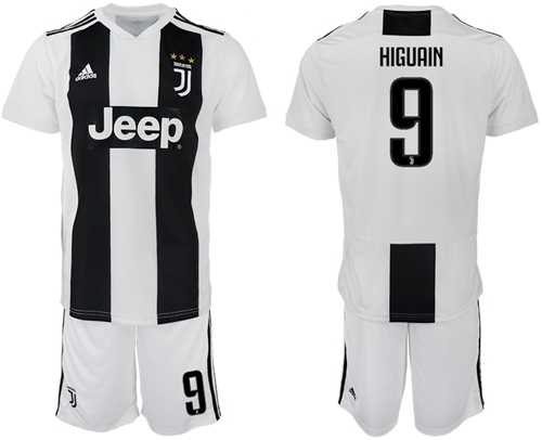 Juventus #9 Higuain Home Kid Soccer Club Jersey