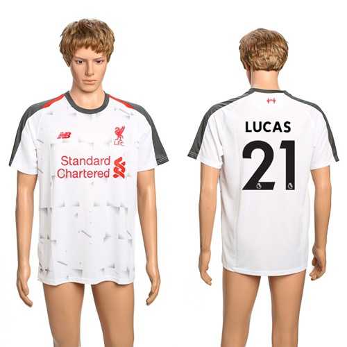 Liverpool #21 Lucas Away Soccer Club Jersey
