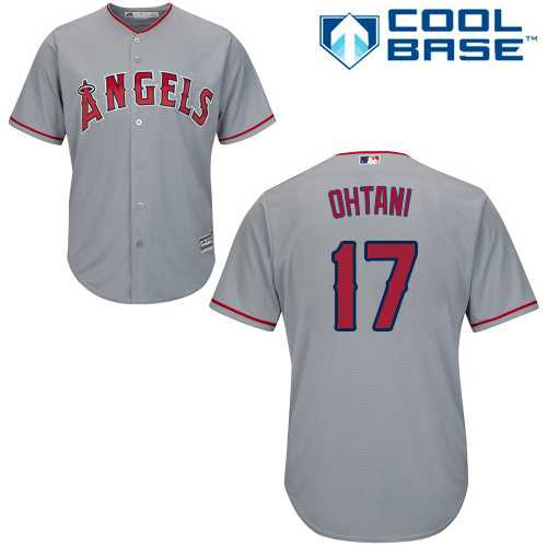 Los Angeles Angels Of Anaheim #17 Shohei Ohtani Grey New Cool Base Stitched MLB