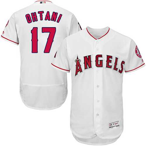 Los Angeles Angels Of Anaheim #17 Shohei Ohtani White Flexbase Authentic Collection Stitched MLB