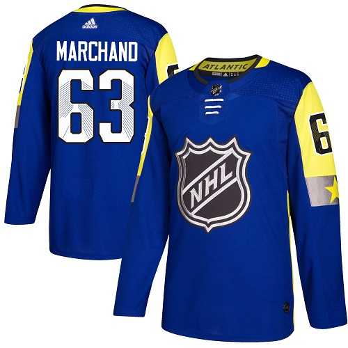 Men's Adidas Boston Bruins #63 Brad Marchand Royal 2018 All-Star Atlantic Division Authentic Stitched NHL