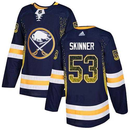 Men's Adidas Buffalo Sabres #53 Jeff Skinner Navy Blue Home Authentic Drift Fashion Stitched NHL Jersey