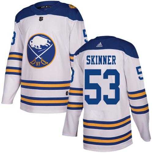 Men's Adidas Buffalo Sabres #53 Jeff Skinner White Authentic 2018 Winter Classic Stitched NHL Jersey