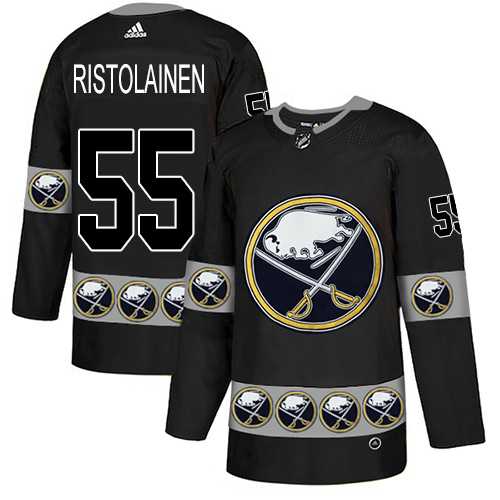 Men's Adidas Buffalo Sabres #55 Rasmus Ristolainen Black Authentic Team Logo Fashion Stitched NHL Jersey