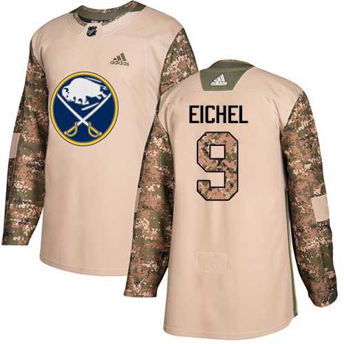 Men's Adidas Buffalo Sabres #9 Jack Eichel Camo Authentic 2017 Veterans Day Stitched NHL Jersey