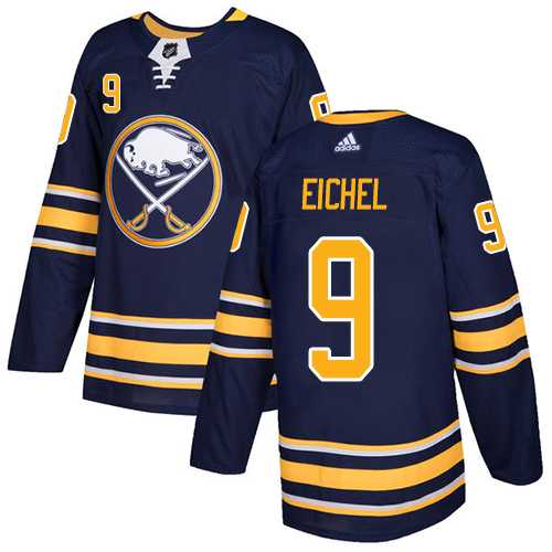 Men's Adidas Buffalo Sabres #9 Jack Eichel Navy Blue Home Authentic Stitched NHL Jersey