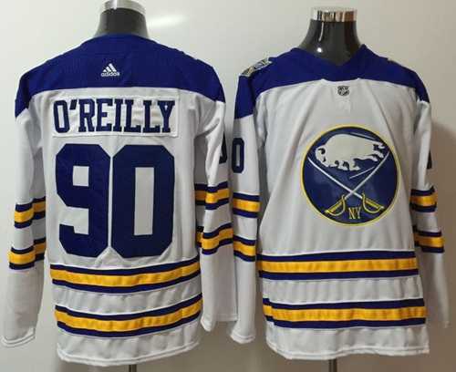 Men's Adidas Buffalo Sabres #90 Ryan O'Reilly White Road Authentic Stitched NHL