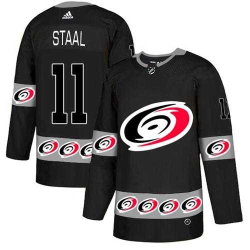Men's Adidas Carolina Hurricanes #11 Jordan Staal Black Authentic Team Logo Fashion Stitched NHL Jersey