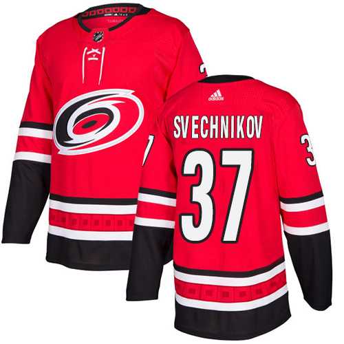 Men's Adidas Carolina Hurricanes #37 Andrei Svechnikov Red Home Authentic Stitched NHL Jersey